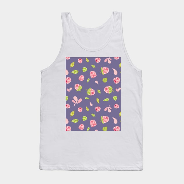 Raspberry Boom Seamless Surface Pattern Design Tank Top by zarya_kiqo